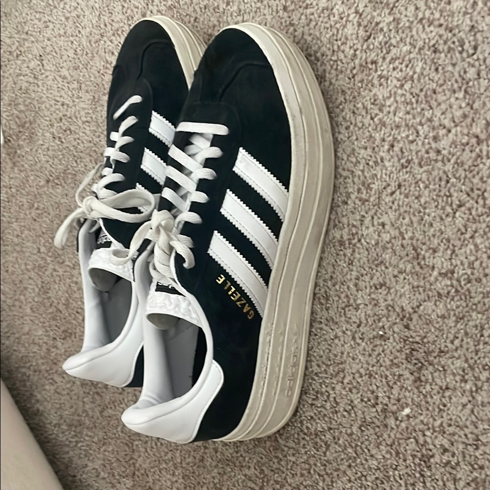 Adidas Black and White Gazelle Sneakers